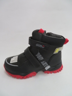 Botki chłopięce ocieplane (32-37) F813 BLACK