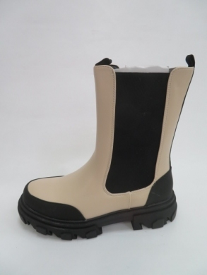 Kozaki damskie ocieplane na płaskim (36-41) 6811 BEIGE