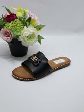 Klapki damskie na płaskim (36-41) WSA-145 BLACK