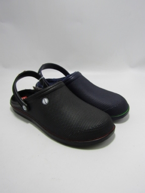 Kroksy męskie ocieplane (42-47) H369-LA BLACK+NAVY