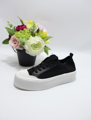 Trampki damskie na płaskim (36-41) AB950 BLACK