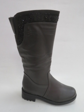 Kozaki damskie ocieplane na płaskim (36-41) 1235-2 GREY