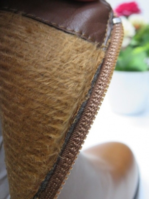 Botki damskie ocieplane na obcasie (36-41) 888-73 CAMEL