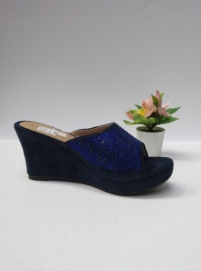Klapki damskie na koturnie (36-41) B03 BLUE
