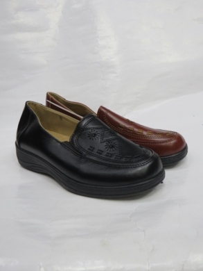 Mokasyny damskie na płaskim (37-42) E308 BLACK/BROWN