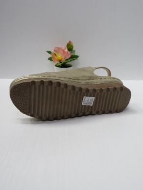 Sandały damskie na koturnie (36-41) 7AA231 GOLD