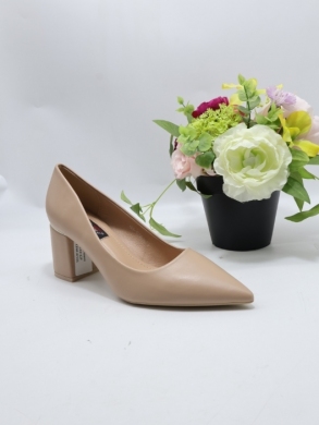 Czółenki damskie na obcasie (36-41) 1808-1 KHAKI