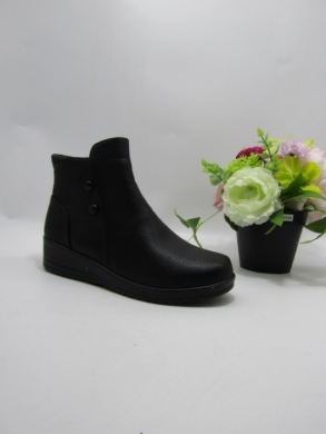 Botki damskie ocieplane na płaskim (36-41) W33-9 BLACK