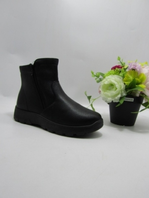 Botki damskie ocieplane na płaskim (36-41) JS1-7 BLACK