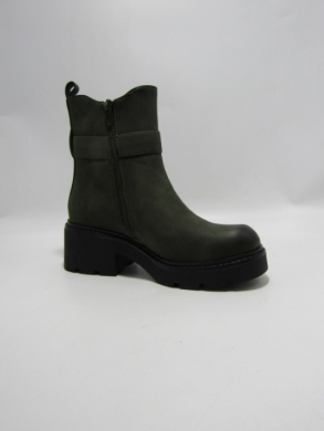 Botki damskie ocieplane na obcasie (36-41) 7525 GREEN