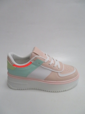 Buty Sportowe damskie na koturnie (36-41) 205062 PINK/GREEN