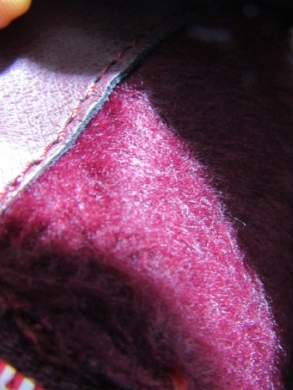 Botki damskie ocieplane na obcasie (36-41) F 6539 WINE