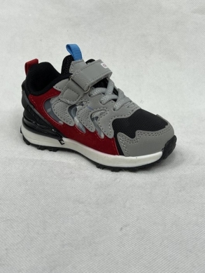 Buty sportowe chłopięce (21-26) E145 GREY/RED