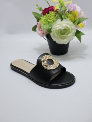 Klapki damskie na płaskim (36-41) 0816 BLACK
