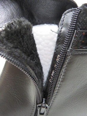 Botki damskie ocieplane na obcasie (36-41) 605-3 BLACK