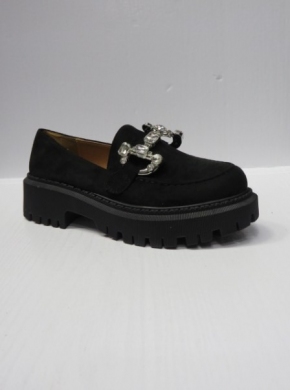 Mokasyny damskie na koturnie (36-41) 7912 BLACK