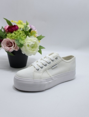 Trampki damskie na płaskim (36-41) 7SP727-LS WHITE