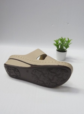 Klapki damskie na koturnie (36-41) 0-18 BEIGE