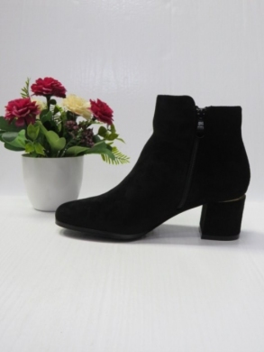 Botki damskie ocieplane na obcasie (36-41) 2607 BLACK