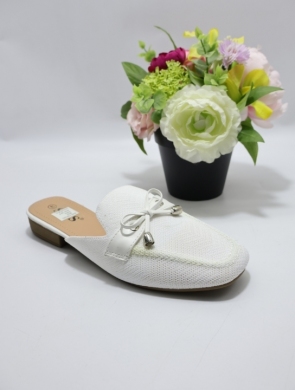 Klapki damskie na płaskim (36-41) 9717 WHITE
