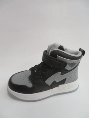 Botki chłopięce jesienne (26-31) P808 BLACK/GREY