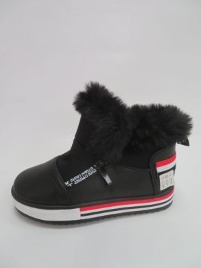 Sneakersy damskie ocieplane niskie (36-41) 2001-1 BLACK