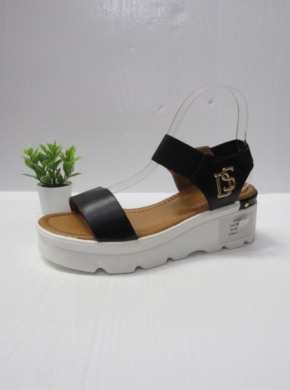 Sandały damskie na koturnie (36-41) 0-42 BLACK