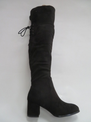 Kozaki damskie jesienne na obcasie (36-39) 19127-1 BLACK