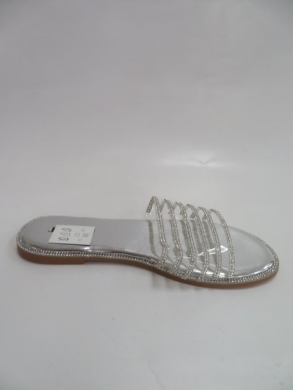 Klapki damskie na płaskim (36-41) 67020 SILVER