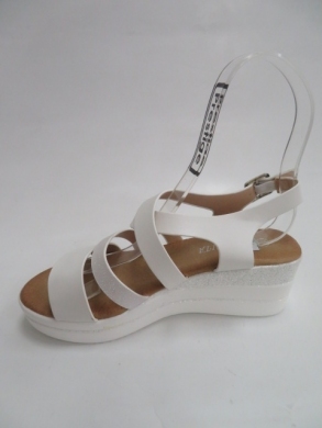 Sandały damskie na koturnie (36-41) BE-9029 WHITE