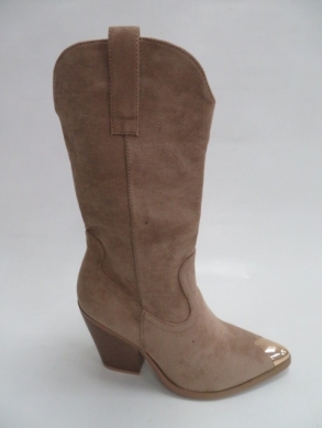 Kozaki damskie jesienne na obcasie (36-41) 9352 KHAKI