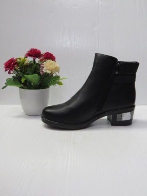 Botki damskie ocieplane na obcasie (39-43) DJF-55 BLACK