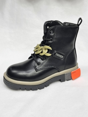 Trapery dziewcęce ocieplane (27-32) A134 BLACK/GREEN