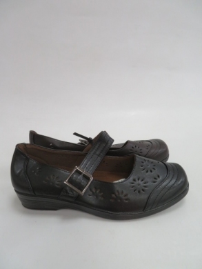 Półbuty damskie na koturnie (37-42) E586 BLACK/BROWN