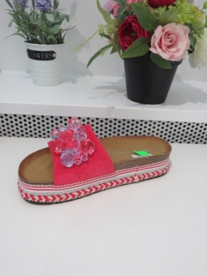 Klapki damskie na koturnie (36-41) 6061-2 PEACH