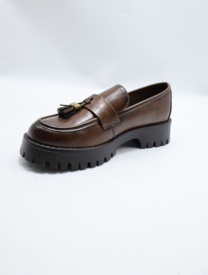 Mokasyny damskie na płaskim (36-41) 100 BROWN
