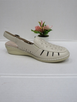 Sandały damskie na koturnie (36-42) F2202 BEIGE
