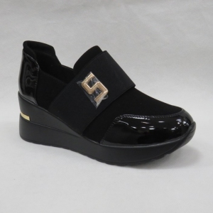Buty sportowe damskie na koturnie (36-41) 7009B BLACK