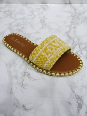 Klapki damskie na płaskim (36-41) CK271 YELLOW