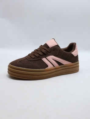 Buty sportowe damskie na płaskim (36-41) 3902 BROWN