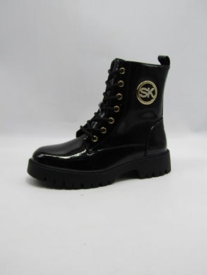 Botki damskie ocieplane na płaskim (36-41) SA3157-20 BLACK