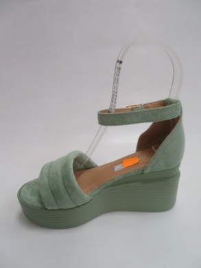 Sandały damskie na koturnie (36-41) BE-9009 GREEN
