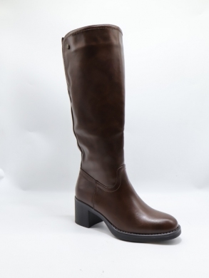 Kozaki damskie ocieplane na obcasie (36-41) 3017 BROWN