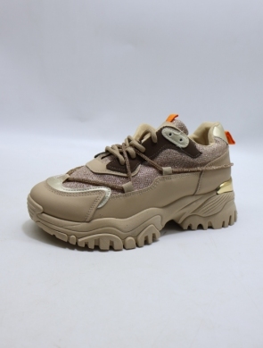 Buty sportowe damskie na płaskim (36-41) XLL-23185 KHAKI