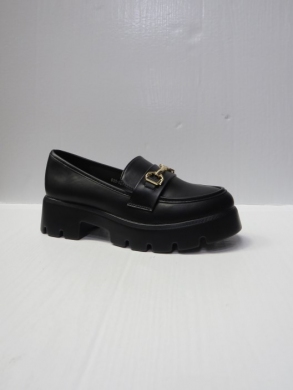 Mokasyny damskie na koturnie (36-41) 888-620 BLACK
