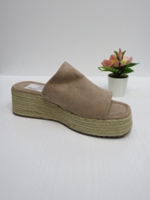 Klapki damskie na koturnie (36-41) 5937 KHAKI