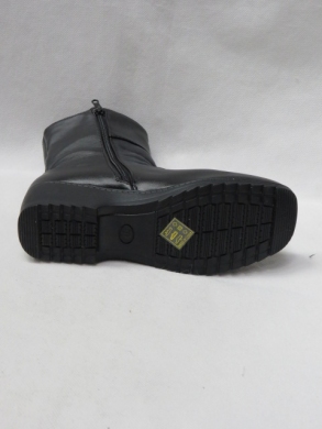 Kozaki damskie ocieplane na koturnie (37-42) B18 BLACK