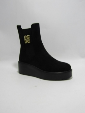 Botki damskie ocieplane na koturnie (36-41) H096-2 BLACK