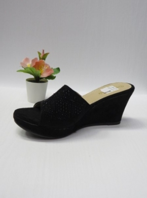 Klapki damskie na koturnie (36-41) B02 BLACK