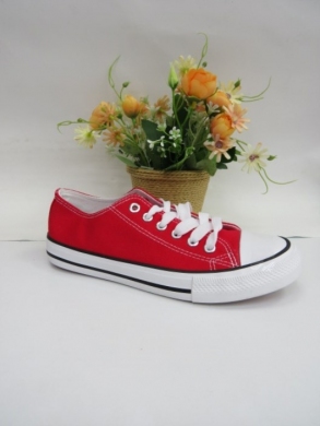 Trampki damskie na płaskim (36-41) 8A07 RED